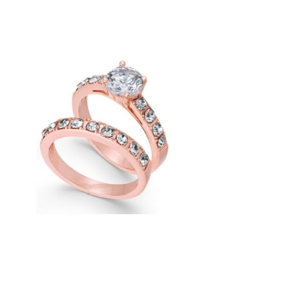 CHARTER CLUB Cubic Zirconia Rose Gold Tone 2 Piece - Picture 1 of 1